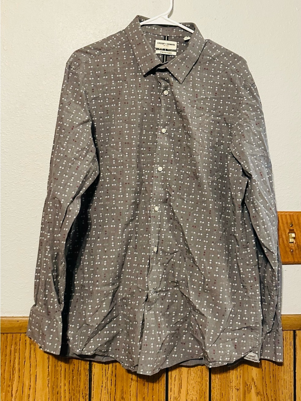 Crosby & Howard size XL Stretch Fabric Patterned Men’s Dress Shirt